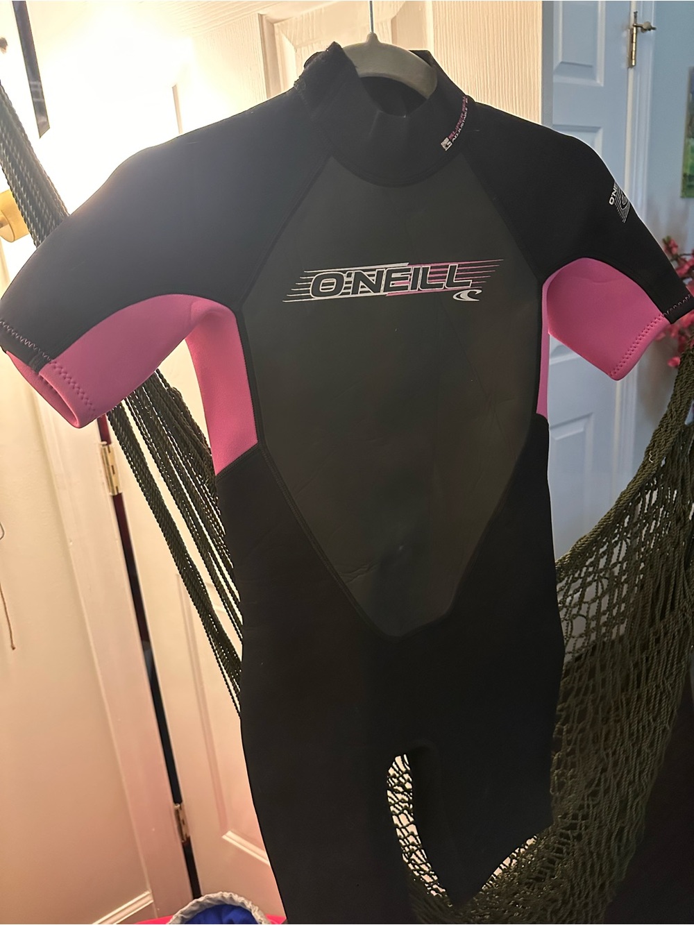 O'Neill Black and Pink Kids Shorty Wetsuit